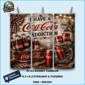 I have a coca cola addiction - Tumbler Wrap