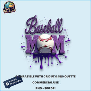 Baseball Mom PNG sublimation design