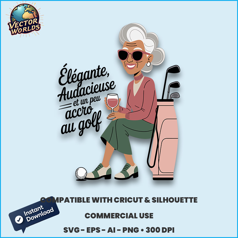 Élégante, audacieuse et un peu accro au golf
