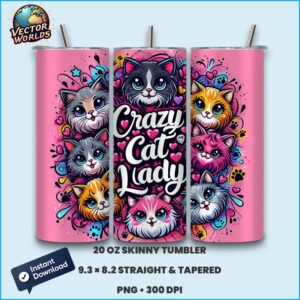 Crazy cat lady - Tumbler Wrap
